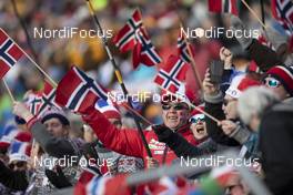 13.02.2020, Antholz, Italy (ITA): Event Feature: Norwegian Fans celebrate - IBU World Championships Biathlon, relay mixed, Antholz (ITA). www.nordicfocus.com. © Manzoni/NordicFocus. Every downloaded picture is fee-liable.