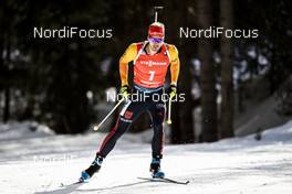 16.02.2020, Antholz, Italy (ITA): Arnd Peiffer (GER) - IBU World Championships Biathlon, pursuit men, Antholz (ITA). www.nordicfocus.com. © Modica/NordicFocus. Every downloaded picture is fee-liable.