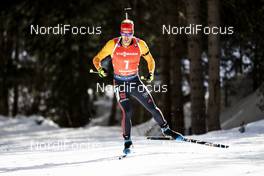 16.02.2020, Antholz, Italy (ITA): Arnd Peiffer (GER) - IBU World Championships Biathlon, pursuit men, Antholz (ITA). www.nordicfocus.com. © Modica/NordicFocus. Every downloaded picture is fee-liable.