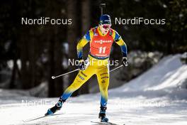 16.02.2020, Antholz, Italy (ITA): Sebastian Samuelsson (SWE) - IBU World Championships Biathlon, pursuit men, Antholz (ITA). www.nordicfocus.com. © Modica/NordicFocus. Every downloaded picture is fee-liable.