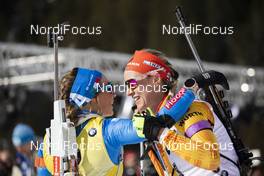 16.02.2020, Antholz, Italy (ITA): Dorothea Wierer (ITA), Denise Herrmann (GER), (l-r) - IBU World Championships Biathlon, pursuit women, Antholz (ITA). www.nordicfocus.com. © Manzoni/NordicFocus. Every downloaded picture is fee-liable.