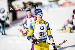 16.02.2020, Antholz, Italy (ITA): Mona Brorsson (SWE) - IBU World Championships Biathlon, pursuit women, Antholz (ITA). www.nordicfocus.com. © Modica/NordicFocus. Every downloaded picture is fee-liable.