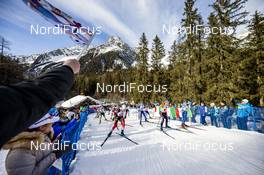 22.02.2020, Antholz, Italy (ITA): Start of the race   - IBU World Championships Biathlon, relay men, Antholz (ITA). www.nordicfocus.com. © Modica/NordicFocus. Every downloaded picture is fee-liable.