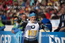 22.02.2020, Antholz, Italy (ITA): Simon Desthieux (FRA) - IBU world championships biathlon, relay men, Antholz (ITA). www.nordicfocus.com. © Manzoni/NordicFocus. Every downloaded picture is fee-liable.