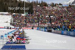 22.02.2020, Antholz, Italy (ITA): Event Feature: undefined atheltes compete at the shooting range - IBU world championships biathlon, relay men, Antholz (ITA). www.nordicfocus.com. © Manzoni/NordicFocus. Every downloaded picture is fee-liable.