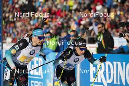 22.02.2020, Antholz, Italy (ITA): Simon Desthieux (FRA), Quentin Fillon Maillet (FRA), (l-r) - IBU world championships biathlon, relay men, Antholz (ITA). www.nordicfocus.com. © Manzoni/NordicFocus. Every downloaded picture is fee-liable.