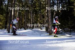 22.02.2020, Antholz, Italy (ITA): Simon Eder (AUT), Johannes Dale (NOR), (l-r) - IBU World Championships Biathlon, relay men, Antholz (ITA). www.nordicfocus.com. © Modica/NordicFocus. Every downloaded picture is fee-liable.
