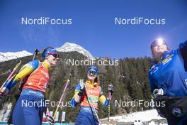 22.02.2020, Antholz, Italy (ITA): Elvira Oeberg (SWE), Mona Brorsson (SWE), Linn Persson (SWE), (l-r) - IBU World Championships Biathlon, relay women, Antholz (ITA). www.nordicfocus.com. © Manzoni/NordicFocus. Every downloaded picture is fee-liable.