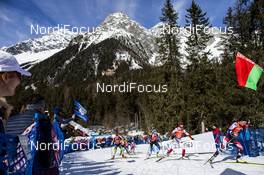 22.02.2020, Antholz, Italy (ITA): Julia Schwaiger (AUT), Kinga Zbylut (POL), Regina Oja (EST), (l-r) - IBU World Championships Biathlon, relay women, Antholz (ITA). www.nordicfocus.com. © Modica/NordicFocus. Every downloaded picture is fee-liable.