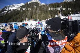 22.02.2020, Antholz, Italy (ITA): Event Feature: Media Interest on Russian Coach - IBU World Championships Biathlon, relay women, Antholz (ITA). www.nordicfocus.com. © Manzoni/NordicFocus. Every downloaded picture is fee-liable.