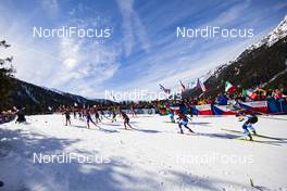 22.02.2020, Antholz, Italy (ITA): Event Feature: Start of the race - IBU World Championships Biathlon, relay women, Antholz (ITA). www.nordicfocus.com. © Manzoni/NordicFocus. Every downloaded picture is fee-liable.