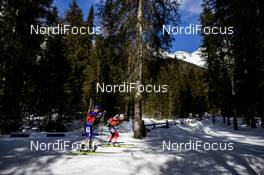 22.02.2020, Antholz, Italy (ITA): Vita Semerenko (UKR), Tiril Eckhoff (NOR), (l-r) - IBU World Championships Biathlon, relay women, Antholz (ITA). www.nordicfocus.com. © Modica/NordicFocus. Every downloaded picture is fee-liable.