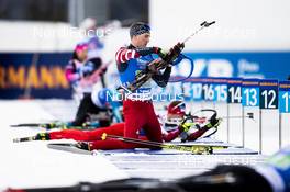 20.02.2020, Antholz, Italy (ITA): Sean Doherty (USA) - IBU World Championships Biathlon, single mixed relay, Antholz (ITA). www.nordicfocus.com. © Modica/NordicFocus. Every downloaded picture is fee-liable.