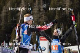 20.02.2020, Antholz, Italy (ITA): Johannes Thingnes Boe (NOR), Marte Olsbu Roeiseland (NOR), (l-r) - IBU World Championships Biathlon, single mixed relay, Antholz (ITA). www.nordicfocus.com. © Manzoni/NordicFocus. Every downloaded picture is fee-liable.