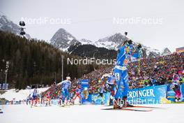 20.02.2020, Antholz, Italy (ITA): Mari Eder (FIN), Dorothea Wierer (ITA), (l-r) - IBU World Championships Biathlon, single mixed relay, Antholz (ITA). www.nordicfocus.com. © Manzoni/NordicFocus. Every downloaded picture is fee-liable.