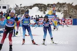 20.02.2020, Antholz, Italy (ITA): Benjamin Weger (SUI), Lena Haecki (SUI), (l-r) - IBU World Championships Biathlon, single mixed relay, Antholz (ITA). www.nordicfocus.com. © Manzoni/NordicFocus. Every downloaded picture is fee-liable.