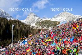 20.02.2020, Antholz, Italy (ITA): Spectators   - IBU World Championships Biathlon, single mixed relay, Antholz (ITA). www.nordicfocus.com. © Modica/NordicFocus. Every downloaded picture is fee-liable.