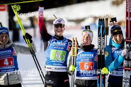 20.02.2020, Antholz, Italy (ITA): Johannes Thingnes Boe (NOR), Marte Olsbu Roeiseland (NOR), (l-r) - IBU World Championships Biathlon, single mixed relay, Antholz (ITA). www.nordicfocus.com. © Modica/NordicFocus. Every downloaded picture is fee-liable.