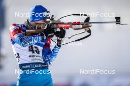 15.02.2020, Antholz, Italy (ITA): Alexander Loginov (RUS) - IBU World Championships Biathlon, sprint men, Antholz (ITA). www.nordicfocus.com. © Modica/NordicFocus. Every downloaded picture is fee-liable.
