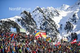 15.02.2020, Antholz, Italy (ITA): Grand stands in Antholz   - IBU World Championships Biathlon, sprint men, Antholz (ITA). www.nordicfocus.com. © Modica/NordicFocus. Every downloaded picture is fee-liable.