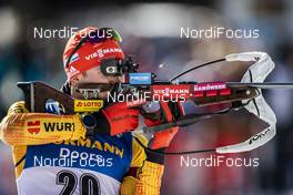 15.02.2020, Antholz, Italy (ITA): Benedikt Doll (GER) - IBU World Championships Biathlon, sprint men, Antholz (ITA). www.nordicfocus.com. © Modica/NordicFocus. Every downloaded picture is fee-liable.