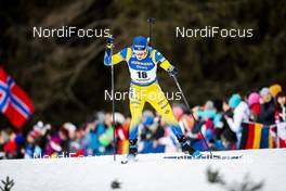 15.02.2020, Antholz, Italy (ITA): Sebastian Samuelsson (SWE) - IBU World Championships Biathlon, sprint men, Antholz (ITA). www.nordicfocus.com. © Modica/NordicFocus. Every downloaded picture is fee-liable.