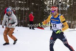 15.02.2020, Antholz, Italy (ITA): Arnd Peiffer (GER), Bernd Eisenbichler (GER), (l-r) - IBU World Championships Biathlon, sprint men, Antholz (ITA). www.nordicfocus.com. © Manzoni/NordicFocus. Every downloaded picture is fee-liable.
