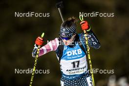 14.02.2020, Antholz, Italy (ITA): Clare Egan (USA) - IBU World Championships Biathlon, sprint women, Antholz (ITA). www.nordicfocus.com. © Modica/NordicFocus. Every downloaded picture is fee-liable.
