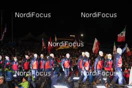 12.02.2020, Antholz, Italy (ITA): Event Feature: walk in of team Norway - IBU World Championships Biathlon, opening ceremony, Antholz (ITA). www.nordicfocus.com. © Manzoni/NordicFocus. Every downloaded picture is fee-liable.