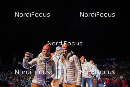 12.02.2020, Antholz, Italy (ITA): Karolin Horchler (GER), Denise Herrmann (GER), (l-r) - IBU World Championships Biathlon, opening ceremony, Antholz (ITA). www.nordicfocus.com. © Manzoni/NordicFocus. Every downloaded picture is fee-liable.