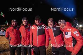 12.02.2020, Antholz, Italy (ITA): Franz Berger jun. (AUT), Markus Fischer (GER), (l-r) - IBU World Championships Biathlon, opening ceremony, Antholz (ITA). www.nordicfocus.com. © Manzoni/NordicFocus. Every downloaded picture is fee-liable.