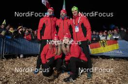 12.02.2020, Antholz, Italy (ITA): Nika Blasenic (CRO) with the Croatian Team - IBU World Championships Biathlon, opening ceremony, Antholz (ITA). www.nordicfocus.com. © Manzoni/NordicFocus. Every downloaded picture is fee-liable.