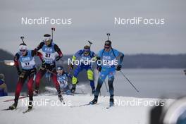 28.11.2020, Kontiolahti, Finland (FIN): Tarjei Boe (NOR), Sturla Holm Laegreid (NOR), Antonin Guigonnat (FRA), (l-r) -  IBU world cup biathlon, individual men, Kontiolahti (FIN). www.nordicfocus.com. © Manzoni/NordicFocus. Every downloaded picture is fee-liable.