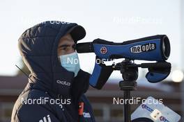 27.11.2020, Kontiolahti, Finland (FIN): Siegfried Mazet (FRA) coach team Norway -  IBU world cup biathlon, training, Kontiolahti (FIN). www.nordicfocus.com. © Manzoni/NordicFocus. Every downloaded picture is fee-liable.