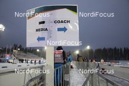 05.12.2020, Kontiolahti, Finland (FIN): Event Feature: the new shooting range set up for coaches and media due to the COVID-19 pandemic -  IBU World Cup Biathlon, pursuit men, Kontiolahti (FIN). www.nordicfocus.com. © Manzoni/NordicFocus. Every downloaded picture is fee-liable.