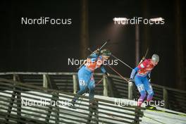 06.12.2020, Kontiolahti, Finland (FIN): Anais Bescond (FRA), Irina Kazakevich (RUS), (l-r) -  IBU World Cup Biathlon, pursuit women, Kontiolahti (FIN). www.nordicfocus.com. © Manzoni/NordicFocus. Every downloaded picture is fee-liable.