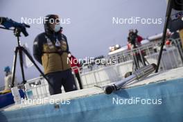 03.12.2020, Kontiolahti, Finland (FIN): Event Feature: fixing tool is lying at the shooting range -  IBU World Cup Biathlon, sprint men, Kontiolahti (FIN). www.nordicfocus.com. © Manzoni/NordicFocus. Every downloaded picture is fee-liable.