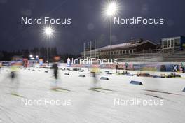 02.12.2020, Kontiolahti, Finland (FIN): Industry Feature: undefined athletes compete in the venue of Kontiolahti in front of Bauhaus and BMW banners -  IBU World Cup Biathlon, training, Kontiolahti (FIN). www.nordicfocus.com. © Manzoni/NordicFocus. Every downloaded picture is fee-liable.