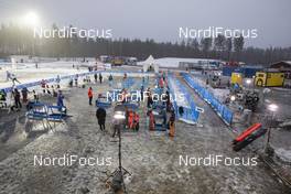 02.12.2020, Kontiolahti, Finland (FIN): Event Feature: overview over the mixed zone and the warm up area of the venue -  IBU World Cup Biathlon, training, Kontiolahti (FIN). www.nordicfocus.com. © Manzoni/NordicFocus. Every downloaded picture is fee-liable.