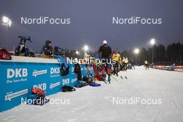 02.12.2020, Kontiolahti, Finland (FIN): Industry Feature: undefined athletes compete at the shooting range in front of DKB banners -  IBU World Cup Biathlon, training, Kontiolahti (FIN). www.nordicfocus.com. © Manzoni/NordicFocus. Every downloaded picture is fee-liable.