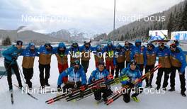 12.12.2020, Hochfilzen, Austria (AUT): Emilien Jacquelin (FRA), Quentin Fillon Maillet (FRA), Fabien Claude (FRA), (l-r) -  IBU World Cup Biathlon, pursuit men, Hochfilzen (AUT). www.nordicfocus.com. © Manzoni/NordicFocus. Every downloaded picture is fee-liable.
