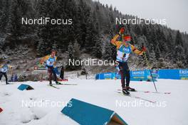 12.12.2020, Hochfilzen, Austria (AUT): Benedikt Doll (GER), Johannes Kuehn (GER), Erik Lesser (GER), (l-r) -  IBU World Cup Biathlon, pursuit men, Hochfilzen (AUT). www.nordicfocus.com. © Manzoni/NordicFocus. Every downloaded picture is fee-liable.