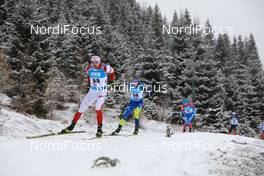 12.12.2020, Hochfilzen, Austria (AUT): Grzegorz Guzik (POL), Raman Yaliotnau (BLR), Anton Babikov (RUS), (l-r) -  IBU World Cup Biathlon, pursuit men, Hochfilzen (AUT). www.nordicfocus.com. © Manzoni/NordicFocus. Every downloaded picture is fee-liable.
