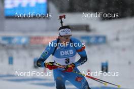 12.12.2020, Hochfilzen, Austria (AUT): Fabien Claude (FRA) -  IBU World Cup Biathlon, pursuit men, Hochfilzen (AUT). www.nordicfocus.com. © Manzoni/NordicFocus. Every downloaded picture is fee-liable.