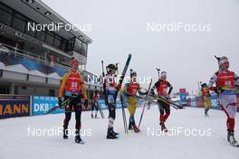 13.12.2020, Hochfilzen, Austria (AUT): Maren Hammerschmidt (GER), Clare Egan (USA), Mona Brorsson (SWE), Emma Lunder (CAN), Kamila Zuk (POL), (l-r) -  IBU World Cup Biathlon, pursuit women, Hochfilzen (AUT). www.nordicfocus.com. © Manzoni/NordicFocus. Every downloaded picture is fee-liable.