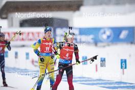 13.12.2020, Hochfilzen, Austria (AUT): Elvira Oeberg (SWE), Marte Olsbu Roeiseland (NOR), (l-r) -  IBU World Cup Biathlon, pursuit women, Hochfilzen (AUT). www.nordicfocus.com. © Manzoni/NordicFocus. Every downloaded picture is fee-liable.