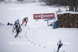 13.12.2020, Hochfilzen, Austria (AUT): Florent Claude (BEL) leads a group -  IBU World Cup Biathlon, relay men, Hochfilzen (AUT). www.nordicfocus.com. © Manzoni/NordicFocus. Every downloaded picture is fee-liable.