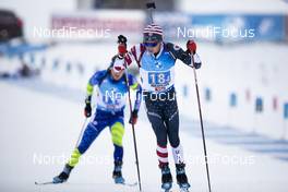 13.12.2020, Hochfilzen, Austria (AUT): Jake Brown (USA) -  IBU World Cup Biathlon, relay men, Hochfilzen (AUT). www.nordicfocus.com. © Manzoni/NordicFocus. Every downloaded picture is fee-liable.