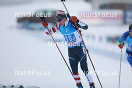 13.12.2020, Hochfilzen, Austria (AUT): Jake Brown (USA) -  IBU World Cup Biathlon, relay men, Hochfilzen (AUT). www.nordicfocus.com. © Manzoni/NordicFocus. Every downloaded picture is fee-liable.