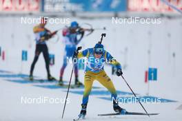 13.12.2020, Hochfilzen, Austria (AUT): Sebastian Samuelsson (SWE) -  IBU World Cup Biathlon, relay men, Hochfilzen (AUT). www.nordicfocus.com. © Manzoni/NordicFocus. Every downloaded picture is fee-liable.